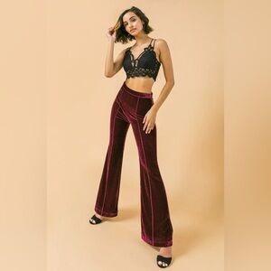 Gorgeous red velvet pants